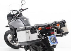 Hepco & Becker Sidecarrier Cutout stainless steel incl. Xplorer Cutout sideboxes for Suzuki V-Strom 650 ABS (2012-2016) | 6513528 00 22-00-40