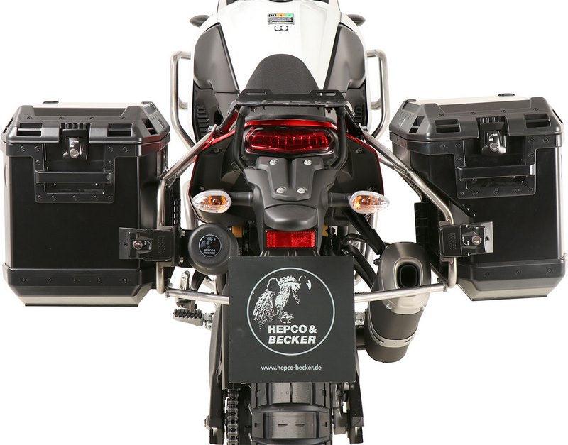Hepco & Becker Sidecarrier Cutout black incl. Xplorer Cutout sideboxes for Yamaha Ténéré 700 World Raid (2022-) | 6514579 00 22-01-40