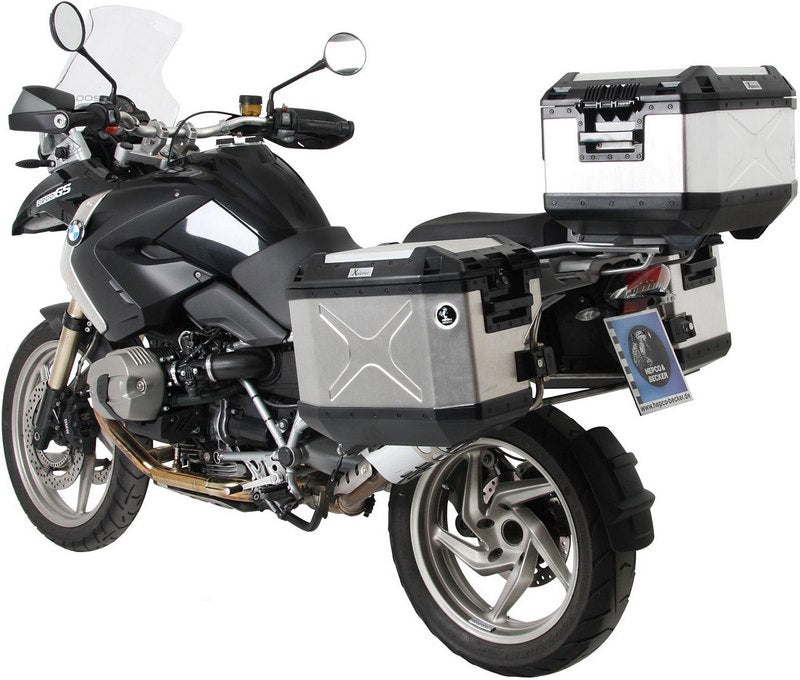 Hepco & Becker Sidecarrier Cutout stainless steel incl. Xplorer Cutout sideboxes for BMW R1200GS (2004-2012) / Adventure (2008-2013) | 651637 00 22-00-40