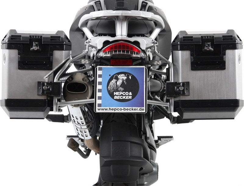 Hepco & Becker Sidecarrier Cutout stainless steel incl. Xplorer Cutout sideboxes for BMW R1200GS (2004-2012) / Adventure (2008-2013) | 651637 00 22-00-40