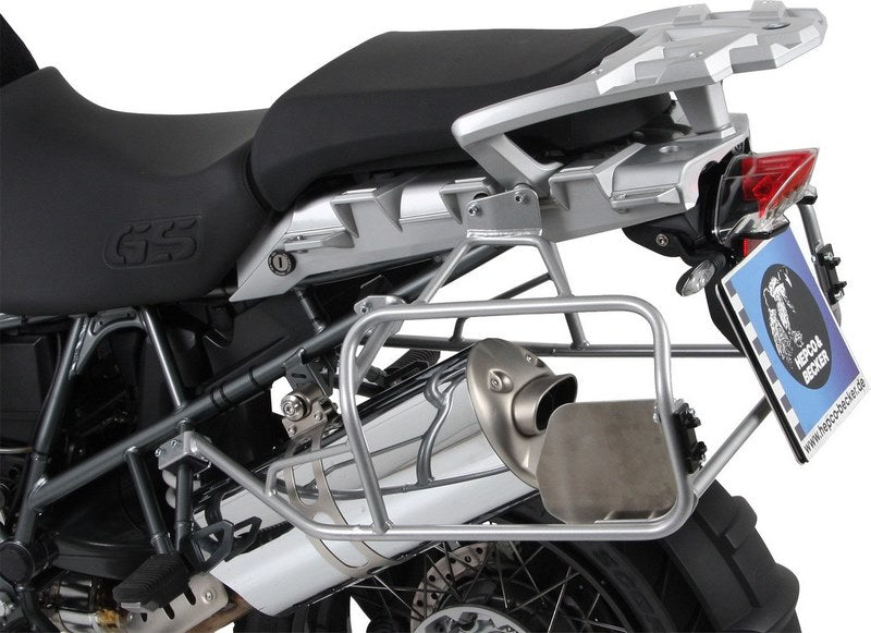 Hepco & Becker Sidecarrier Cutout stainless steel incl. Xplorer Cutout sideboxes for BMW R1200GS (2004-2012) / Adventure (2008-2013) | 651637 00 22-00-40
