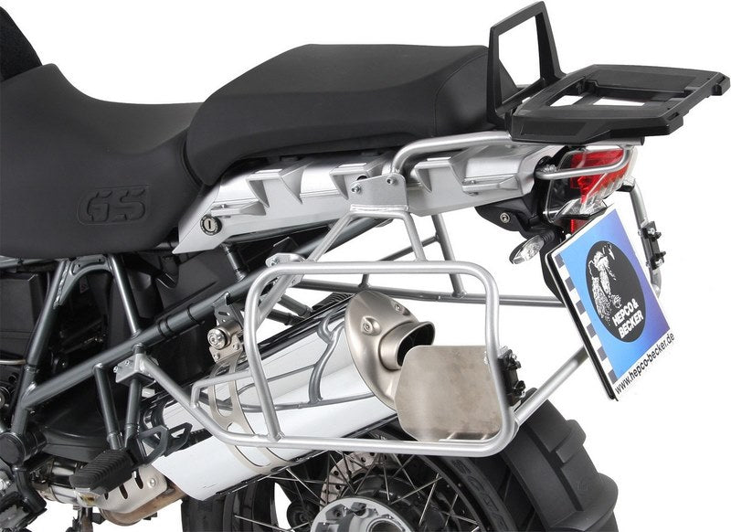 Hepco & Becker Sidecarrier Cutout stainless steel incl. Xplorer Cutout sideboxes for BMW R1200GS (2004-2012) / Adventure (2008-2013) | 651637 00 22-00-40