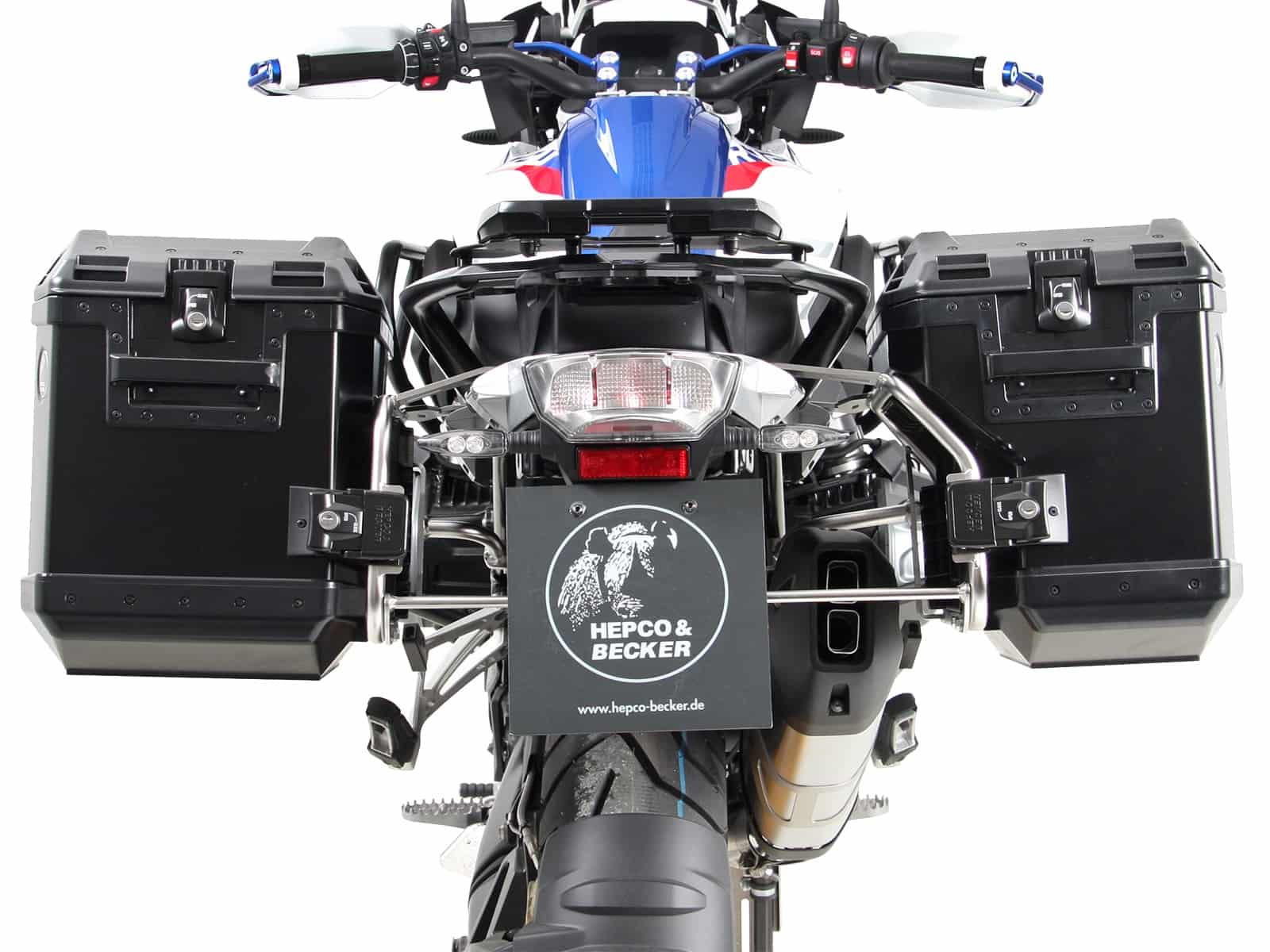 Hepco & Becker Sidecarrier Cutout Stainless Steel Incl. Xplorer Cutout Sideboxes For BMW R1250GS (2018-) | 6516514-00-22-00-40