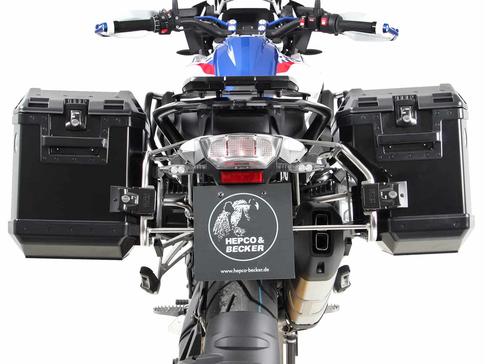 Hepco & Becker Sidecarrier Cutout Stainless Steel Incl. Xplorer Cutout Sideboxes For BMW R1250GS (2018-) | 6516514-00-22-00-40