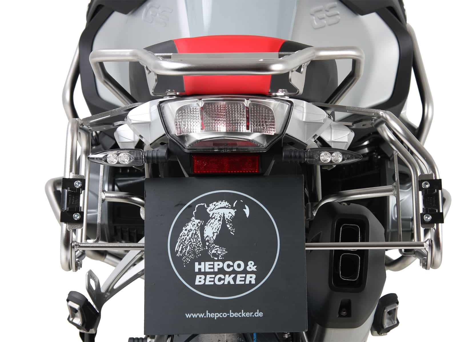 Hepco & Becker Sidecarrier Cutout Stainless Steel Incl. Xplorer Cutout Sideboxes For BMW R1250GS Adventure (2019-) | 6516519-00-22-00-40