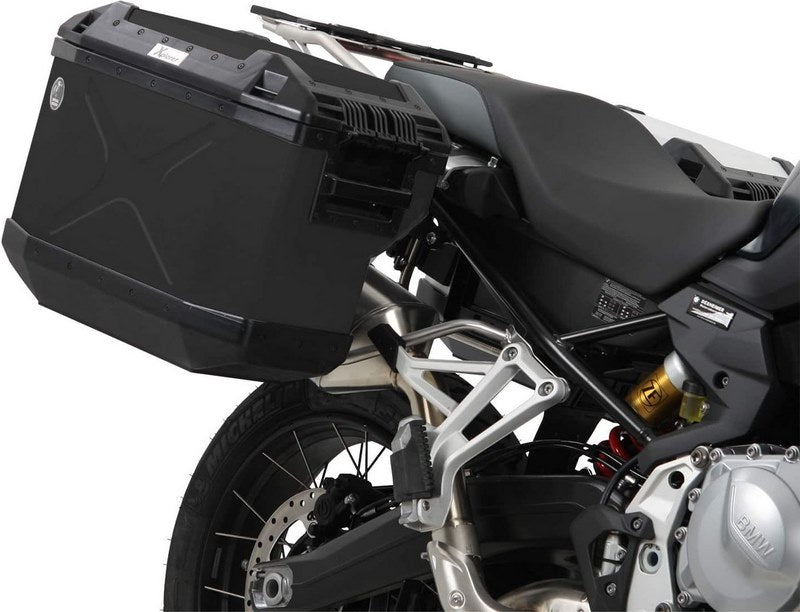 Hepco & Becker Sidecarrier Cutout stainless steel incl. Xplorer sideboxes black for BMW F 850 GS Adventure (2019-) | 6516520 00 22-01-40