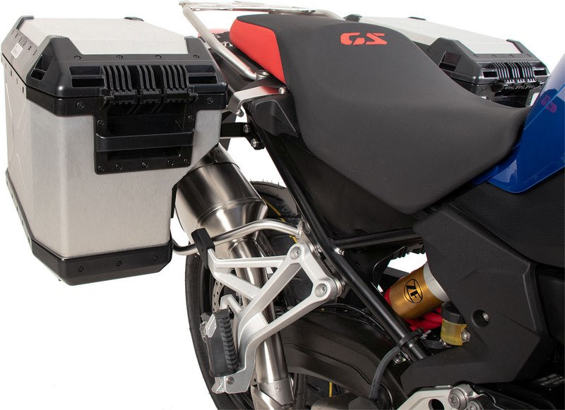 Hepco & Becker Side Carrier Cutout Stainless Steel Incl. Xplorer Sideboxes Silver For BMW F 800 GS (2024-) | 6516537 00 22-00-40