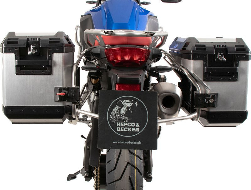 Hepco & Becker Side Carrier Cutout Stainless Steel Incl. Xplorer Sideboxes Silver For BMW F 800 GS (2024-) | 6516537 00 22-00-40