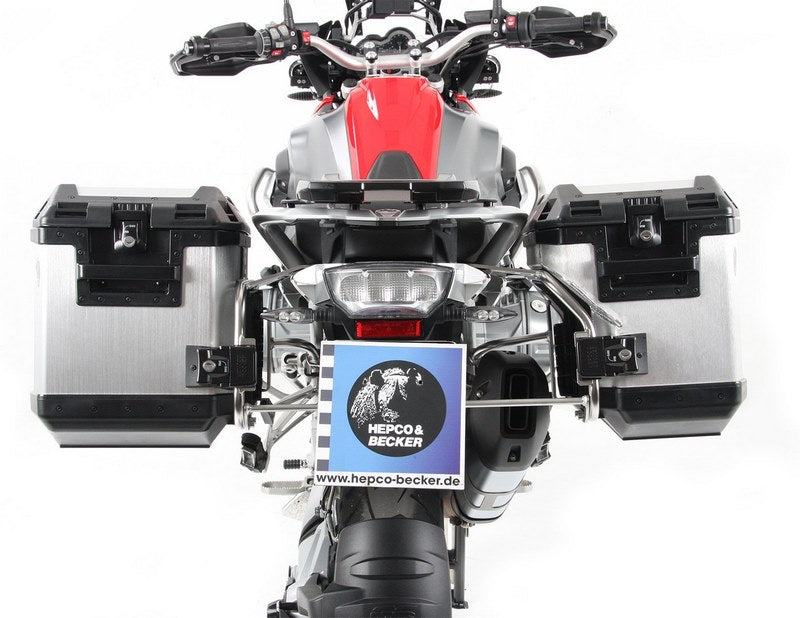 Hepco & Becker Sidecarrier Cutout stainless steel incl. Xplorer Cutout sideboxes for BMW R1200GS LC (2013-) | 651665 00 22-00-40