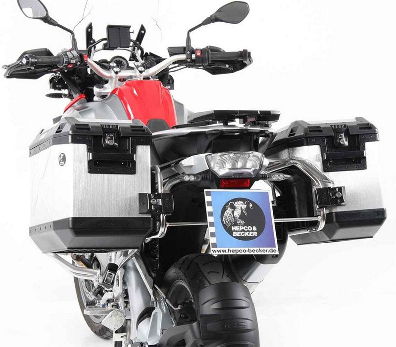 Hepco & Becker Sidecarrier Cutout stainless steel incl. Xplorer Cutout sideboxes for BMW R1200GS LC (2013-) | 651665 00 22-00-40