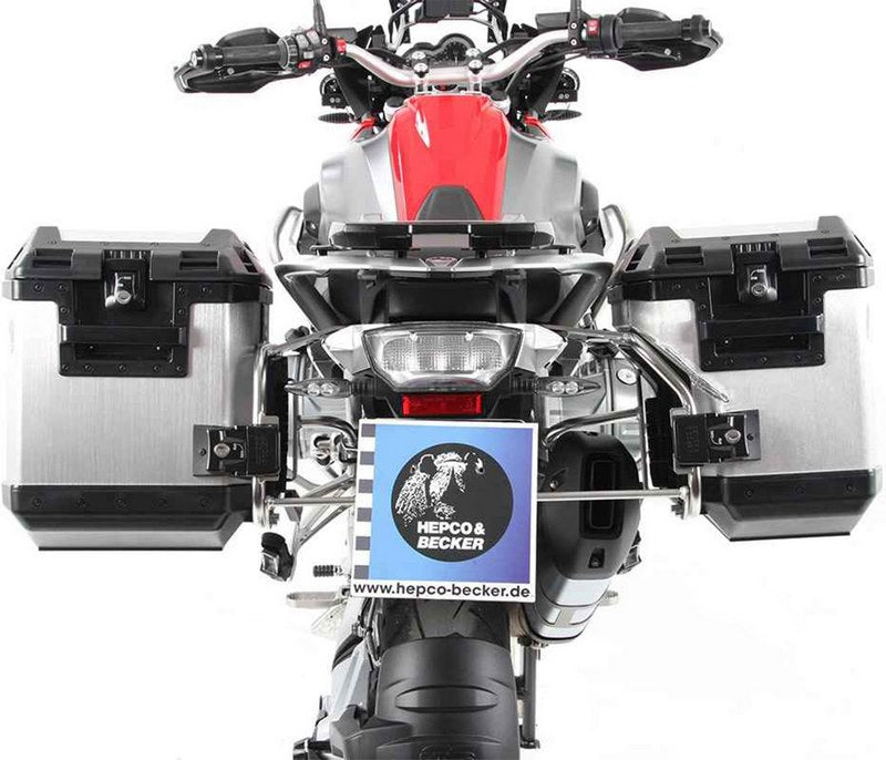 Hepco & Becker Sidecarrier Cutout stainless steel incl. Xplorer Cutout sideboxes for BMW R1200GS LC Adventure (2014-) | 651671 00 22-00-40