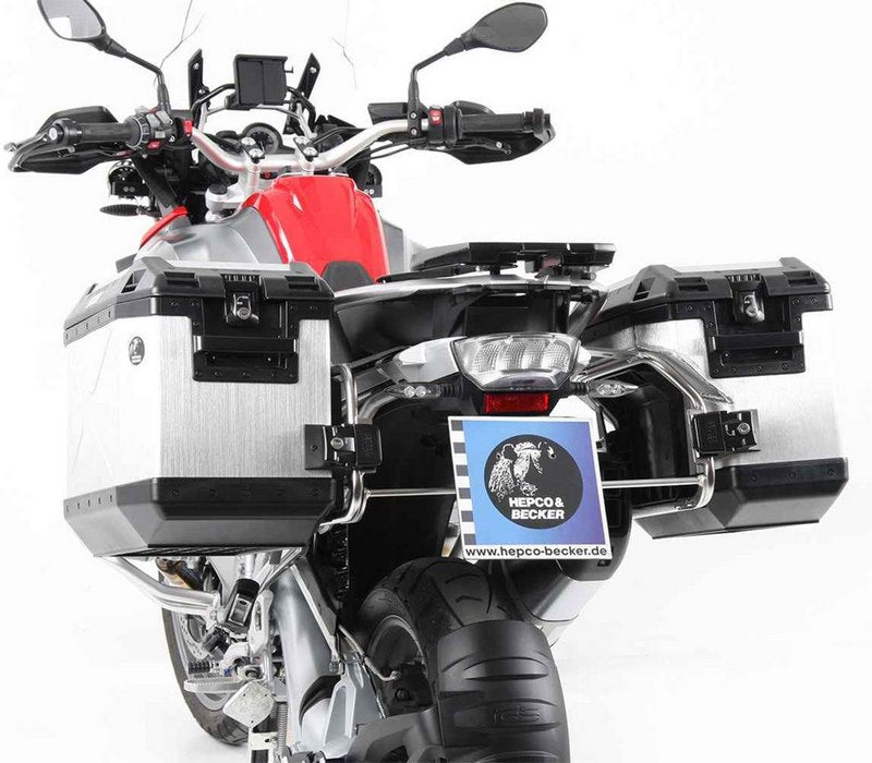 Hepco & Becker Sidecarrier Cutout stainless steel incl. Xplorer Cutout sideboxes for BMW R1200GS LC Adventure (2014-) | 651671 00 22-00-40