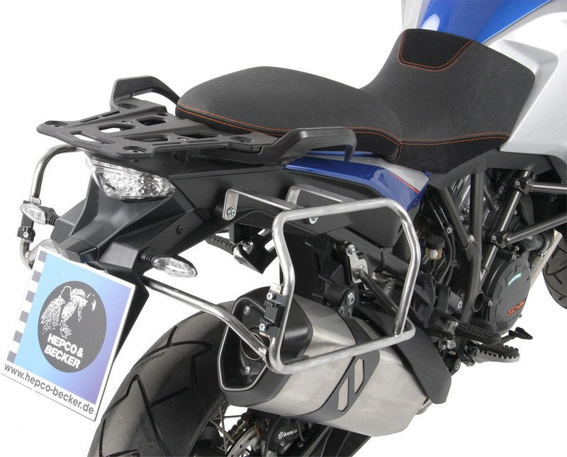 Hepco & Becker Sidecarrier Cutout stainless steel incl. Xplorer Cutout sideboxes for KTM 1290 Super Adventure (2014-) | 6517533 00 22-00-40