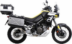 Hepco & Becker Side carrier cutout black incl. Xplorer silver sideboxes for Aprilia Tuareg (2022-) | 6517599 00 01-00-40