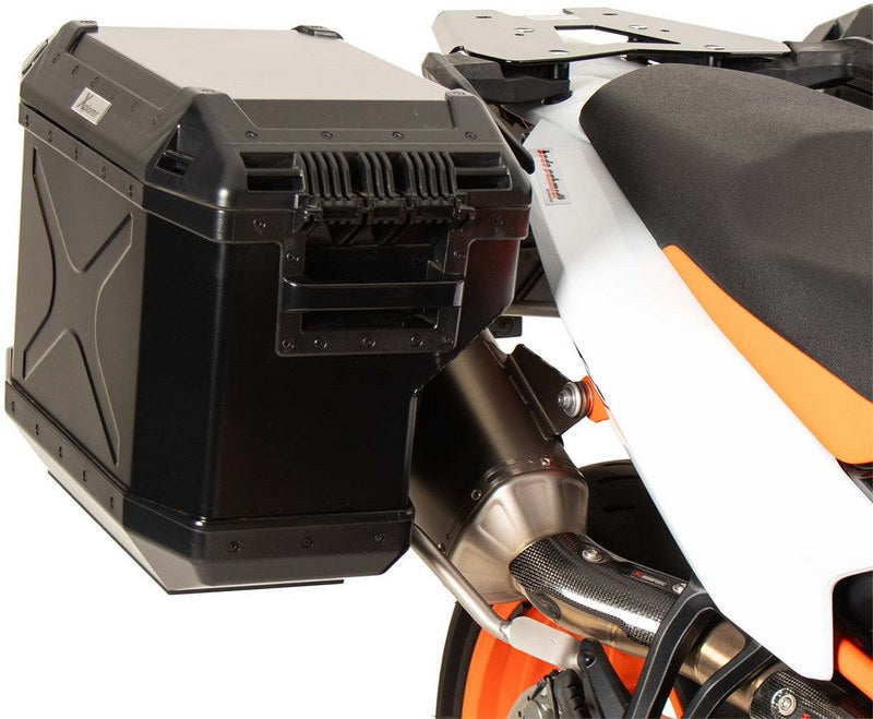 Hepco & Becker Side Carrier Cutout Stainless Steel Incl. Xplorer Sideboxes Black For KTM 890 SMT (2023-) | 6517655 00 22-01-40
