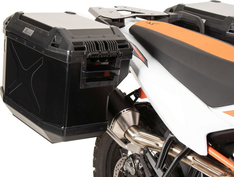 Hepco & Becker Side Carrier Cutout Stainless Steel Incl. Xplorer Sideboxes Black For KTM 790 Adventure (2024-) | 6517660 00 22-01-40