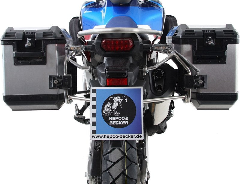 Hepco & Becker Sidecarrier Cutout stainless steel incl. Xplorer Cutout sideboxes for Honda CRF1000L Africa Twin Adventure Sports (2018-) | 6519510 00 22-00-40