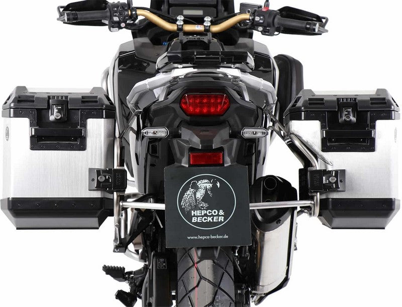 Hepco & Becker Sidecarrier Cutout stainless steel incl. Xplorer Cutout sideboxes for Honda Honda CRF 1100L Africa Twin Adventure Sports (2020-) | 6519522 00 22-00-40
