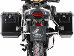 Hepco & Becker Sidecarrier Cutout stainless steel incl. Xplorer black sideboxes for Honda CRF 1100L Africa Twin Adventure Sports (2020-) | 6519522 00 22-01-40