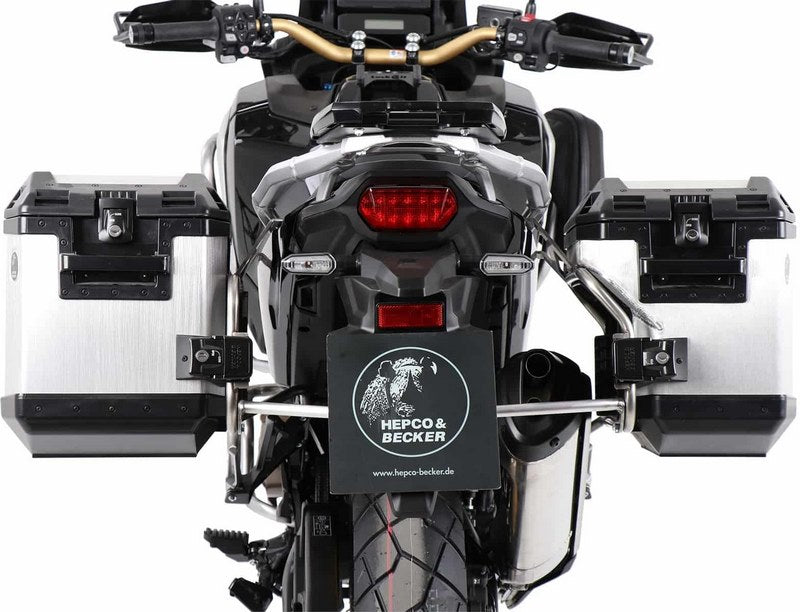 Hepco & Becker Side Carrier Cutout Stainless Steel Incl. Xplorer Sideboxes Silver For Honda CRF 1100L Africa Twin (2024-) | 6519549 00 22-00-40