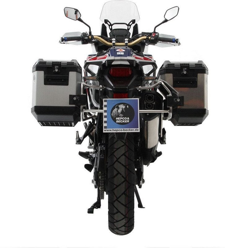 Hepco & Becker Sidecarrier Cutout stainless steel incl. Xplorer Cutout sideboxes for Honda CRF1000L Africa Twin (2016-2017) | 651994 00 22-00-40