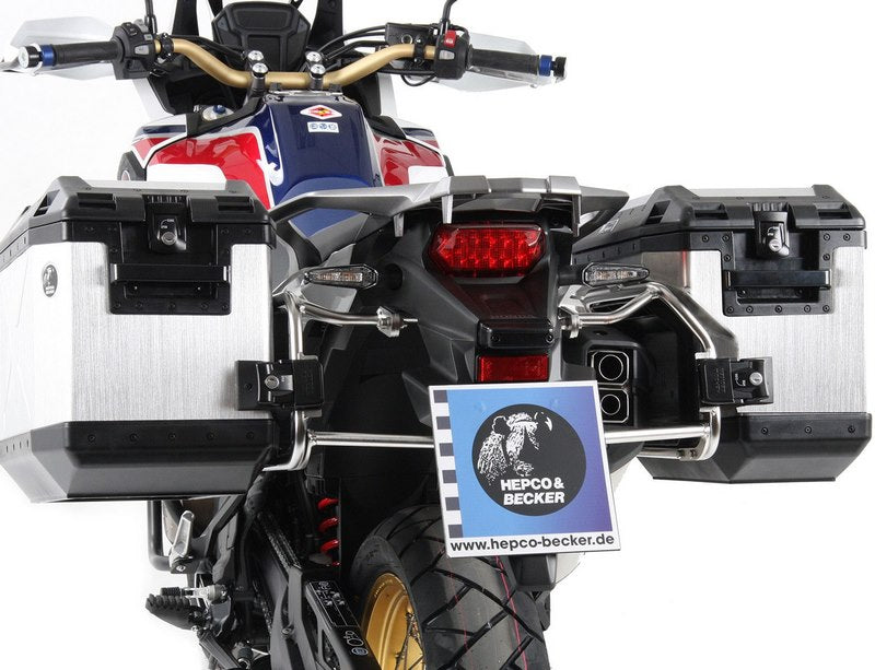 Hepco & Becker Sidecarrier Cutout stainless steel incl. Xplorer Cutout sideboxes for Honda CRF1000L Africa Twin (2016-2017) | 651994 00 22-00-40