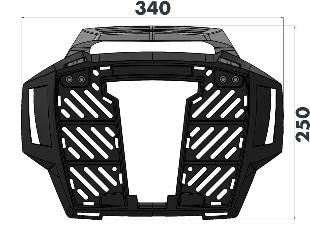 Hepco & Becker Alurack Topcasecarrier For Original Rear Rack - Black For Voge 500 R (2020-) | 6527609-01-01