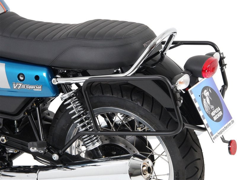 Hepco & Becker Sidecarrier permanent mounted-chrome for Moto Guzzi V 7 III stone/ special / Anniversario from 2017 | 653550 00 02