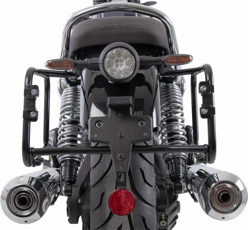 Hepco & Becker Side carrier permanent mounted black for Moto Guzzi V7 Special/Stone/Centenario (850 ccm) (2021-) | 653556 00 01