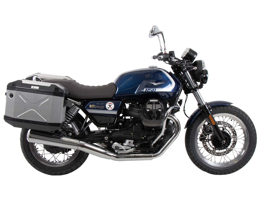 Hepco & Becker Side carrier permanent mounted chrome for Moto Guzzi V7 Stone / Special (850 ccm) (2021-) | 653556 00 02