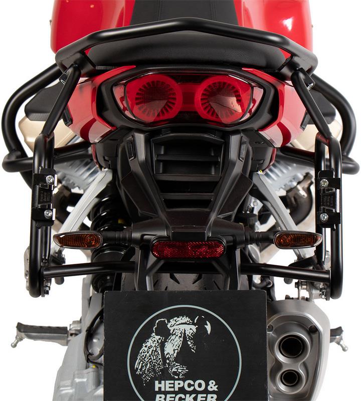 Hepco & Becker Side Carrier Permanent Mounted Black For Moto Guzzi V100 Mandello / S (2022-) | 653557 00 01