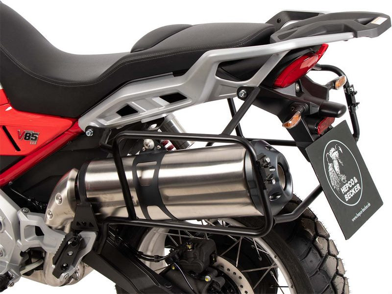 Hepco & Becker Side Carrier Permanent Mounted Black For Moto Guzzi V 85 TT / Strada / Travel (2024-) | 653561 00 01