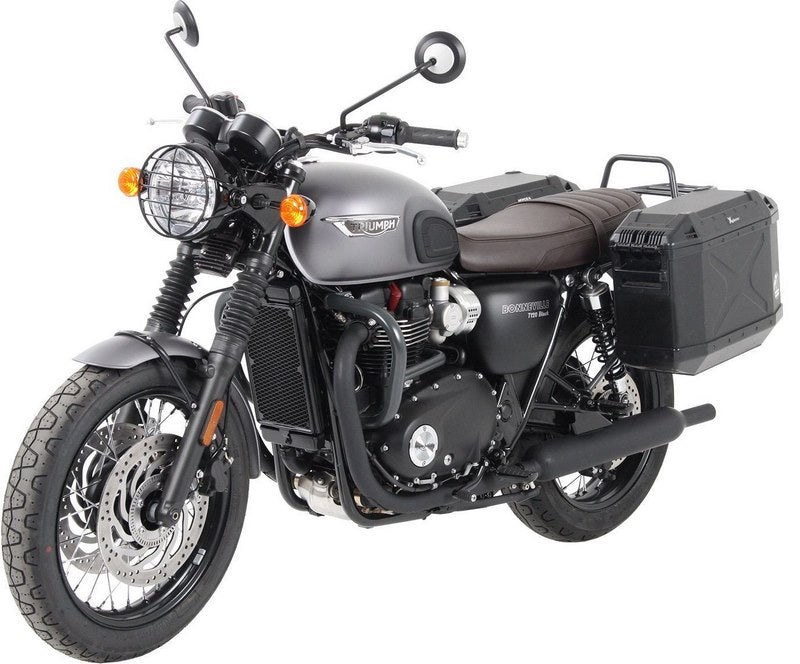 Hepco & Becker Sidecarrier permanent mounted-chrome for Triumph Bonneville T 100 / Black from 2017 | 6537559 00 02