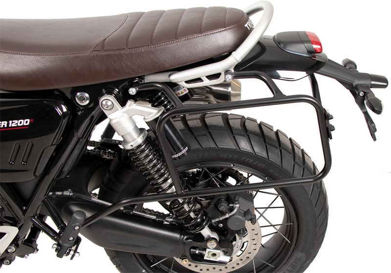 Hepco & Becker Side Carrier One-Sided Left Permanent Mounted Black For Triumph Scrambler 1200 X (2024-) | 6537667 00 01