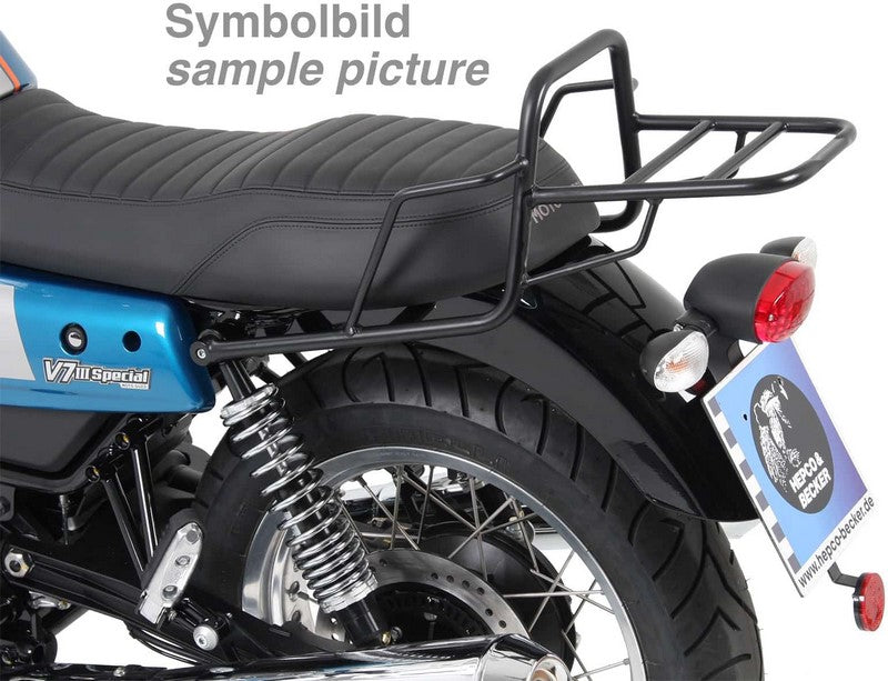 Hepco & Becker Tube Topcasecarrier / rear rack - chrome for Moto Guzzi V 7 III /Carbon /Milano /Rough (2018-) | 654553 01 02