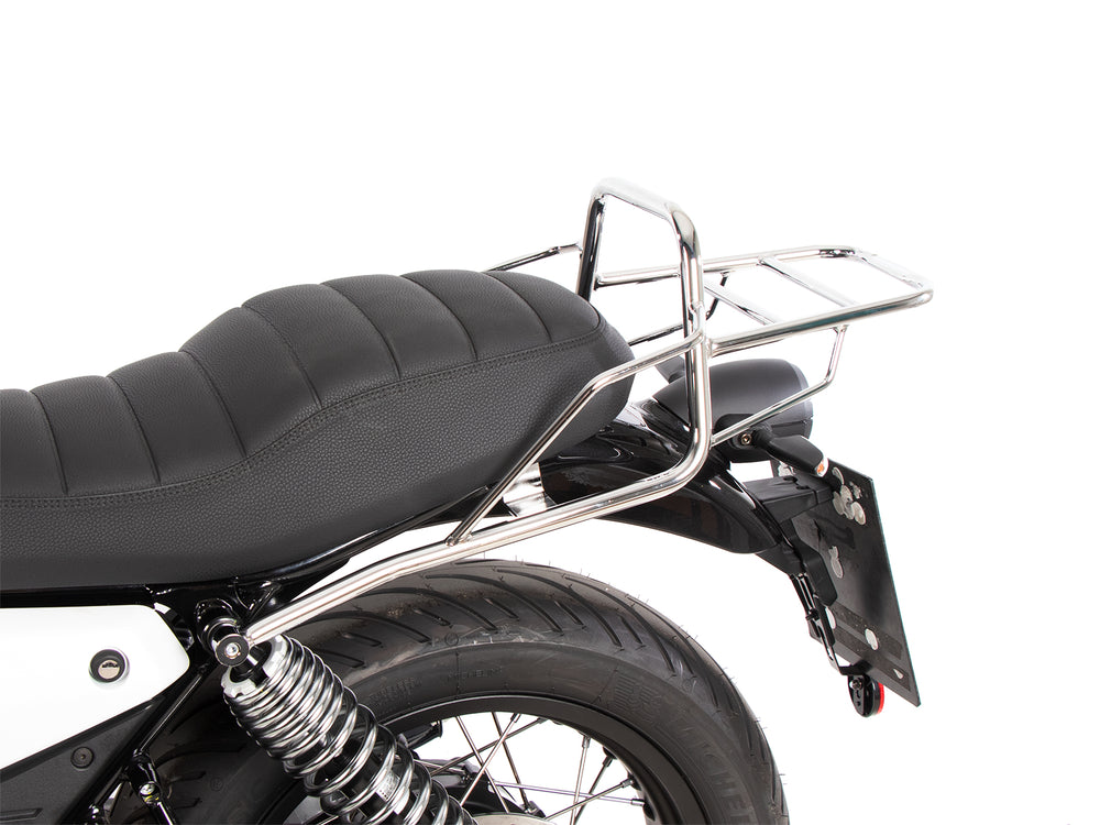 Hepco & Becker Tube rear rack chrome for Moto Guzzi V7 Special/Stone/Centenario (850 ccm) (2021-) | 654556 01 02