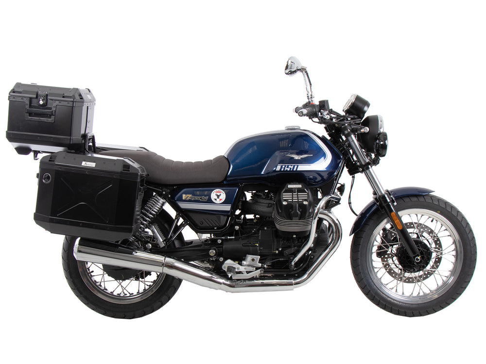 Hepco & Becker Tube rear rack chrome for Moto Guzzi V7 Special/Stone/Centenario (850 ccm) (2021-) | 654556 01 02