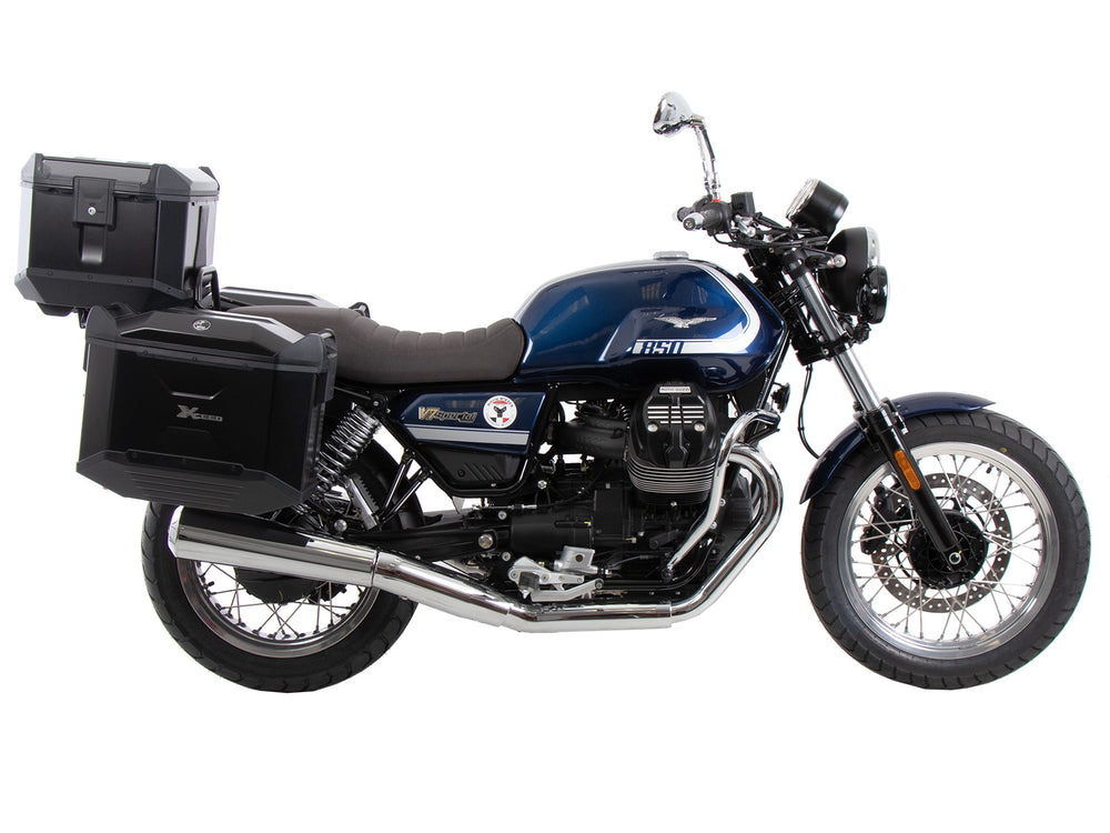 Hepco & Becker Tube rear rack chrome for Moto Guzzi V7 Special/Stone/Centenario (850 ccm) (2021-) | 654556 01 02