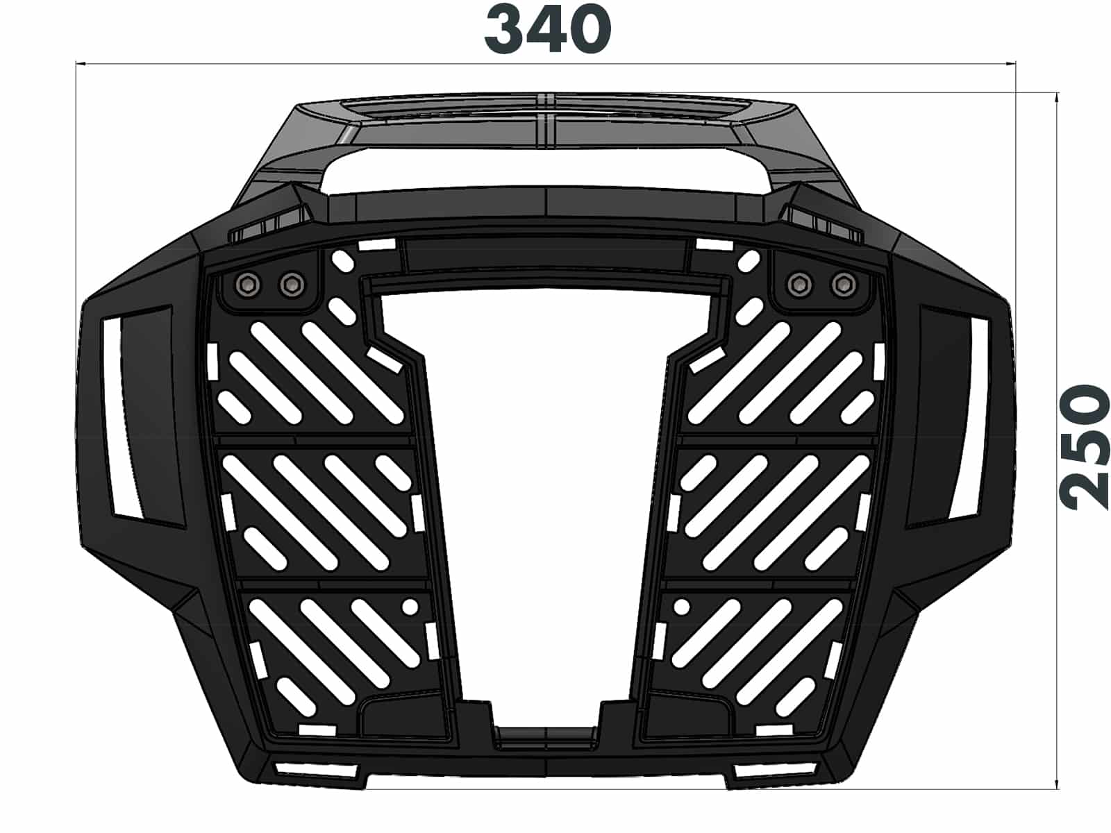 Hepco & Becker Alurack Topcasecarrier For Original Rear Rack - Black For BMW R 1250 RT (2019-) | 6556523-01-01