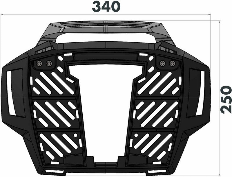 Hepco & Becker Alurack Topcase Carrier Black For Combination With Original Rear Rack For Triumph Tiger 900 GT / Pro (2024-) | 6557658 01 01