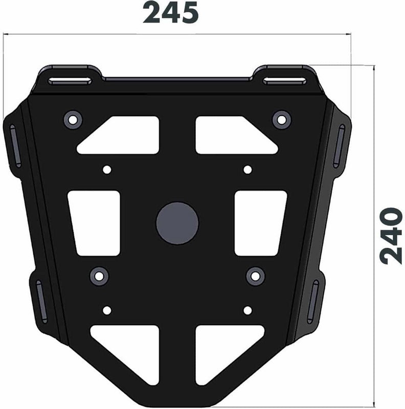 Hepco & Becker Topcase - Set Journey 40 black incl. carrier for Honda CRF 250 L (2012-) / Rally (2017-) | 6609511 01 01-089 bl
