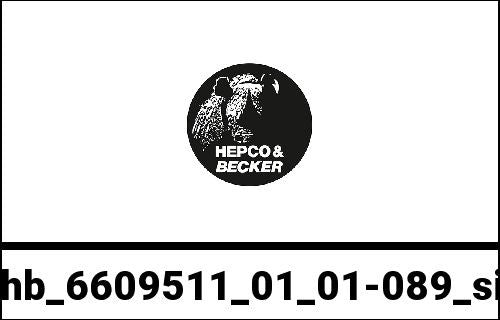 Hepco & Becker Topcase - Set Journey 40 black/silver incl. carrier for Honda CRF 250 L (2012-) / Rally (2017-) | 6609511 01 01-089 si