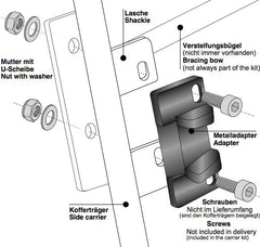 Hepco & Becker Lock adapter for sidecases to side carrier (1 pc) | 700114