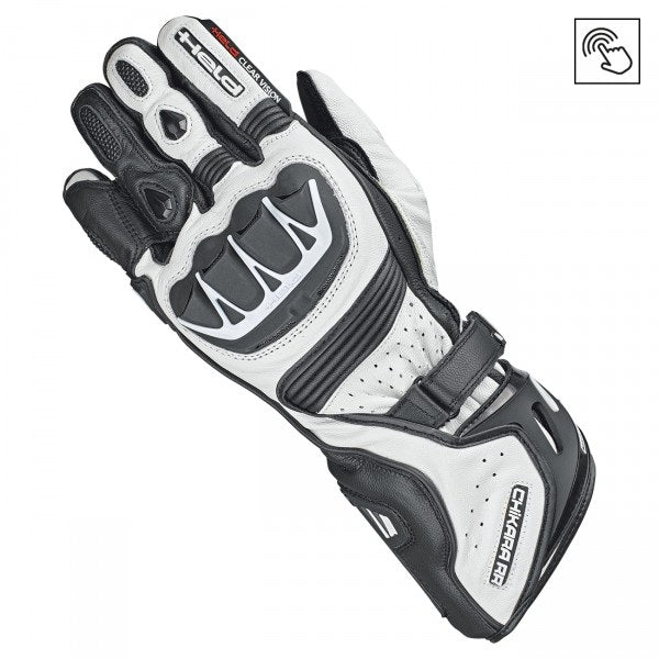 Held Chikara RR Black-White Sport Gloves | 2823-14