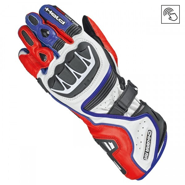 Held Chikara RR White-Red-Blue Sport Gloves | 2823-27