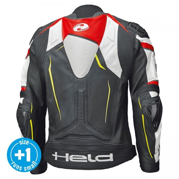 Held Safer II Black-White-Red Leather Jacket | 51933-7