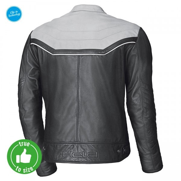 Held Heyden Black-Grey Leather Jacket | 52120-3