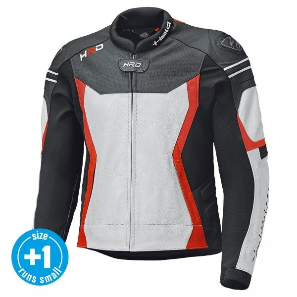 Held Street 3.0 White-Red Leather Jacket | 5830-91