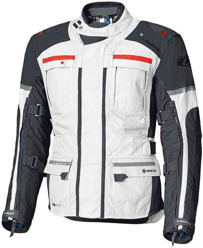 Held Touring Jacket Carese Gore-Tex Grey-Red | 6050-72