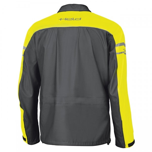 Held Rainstretch Top Black-Fluorescent-Yellow Rainwear | 61981-58